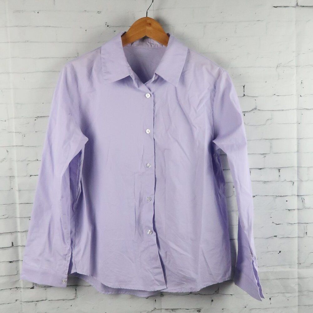 DAZY LIGHT PURPLE LONG SLEEVE BUTTON DOWN COLLARED COTTON SHIRT SIZE MEDIUM